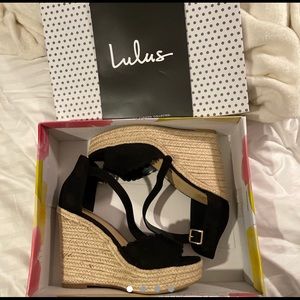 Black Espadrille wedges